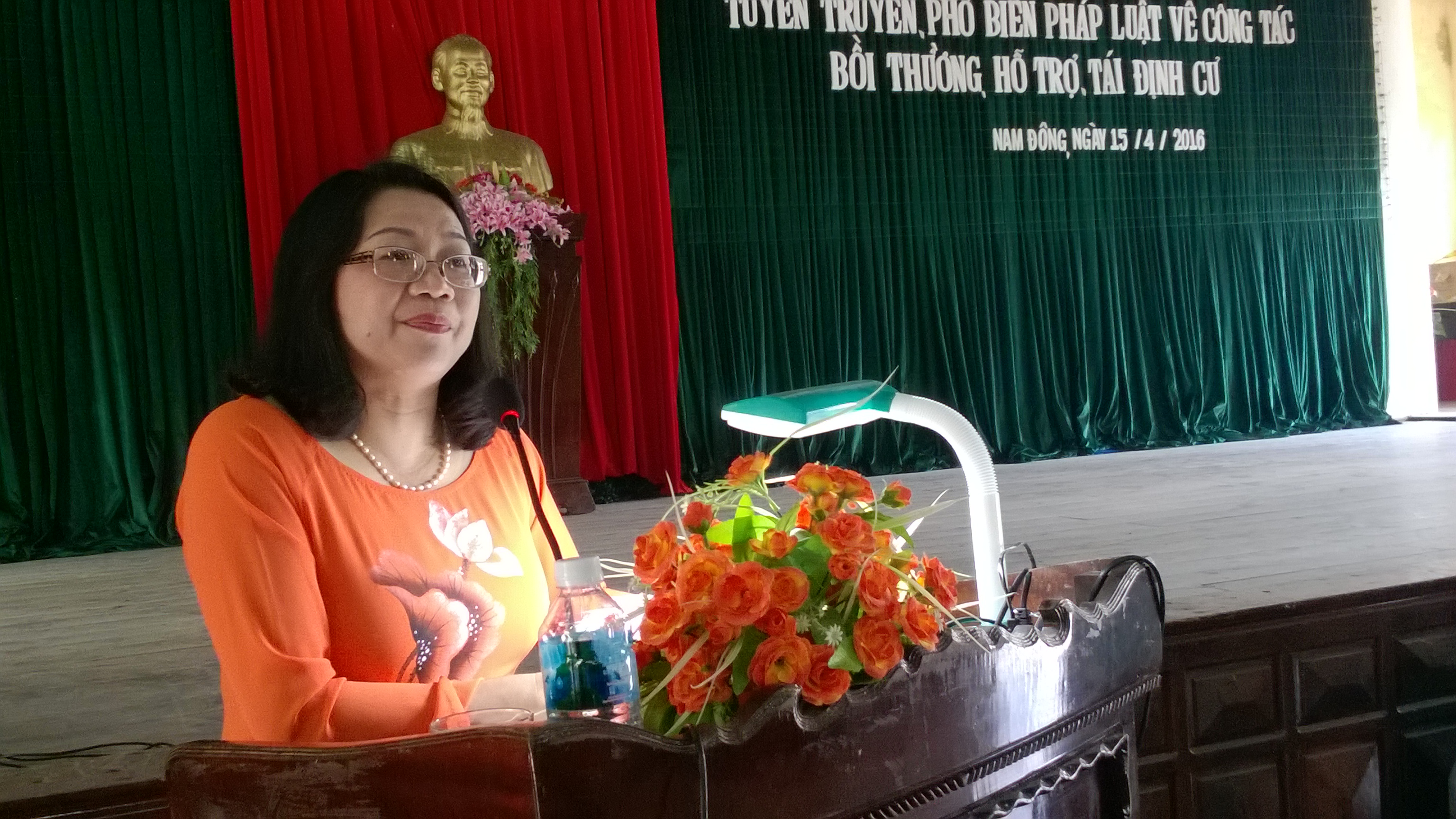Luật sư Đặng Thị Ngọc Hạnh – Phó chủ nhiệm hội đồng tư vấn dân chủ pháp luật UBMT Tổ quốc Việt Nam tỉnh 